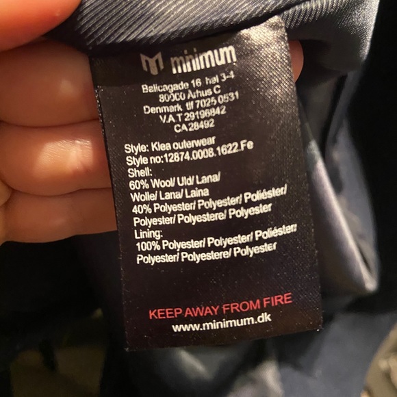 Navy Wool Coat - Picture 4 of 5